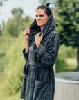 Unisex Hooded Bamboo Terry Bathrobe