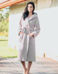 Unisex Hooded Bathrobe - Cotton Terry