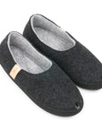 Dark Grey Cosy Lambswool Slippers