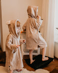 Bamboo Terry Toddler Poncho with Hood & Pockets