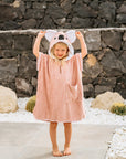 Short Sleeve Toddler Poncho with Koala Hood