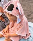 Short Sleeve Toddler Poncho with Koala Hood