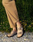 Meeliku Leather Sandals - Grey