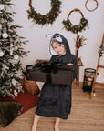 Toddler Bamboo Terry Long-Sleeve Poncho with Hood