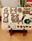 Wooden Busy Board for Toddlers-4