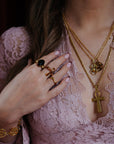 Gold Orb Weaver Spider Necklace