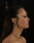 Gold Revenant Chain Hoop Earrings