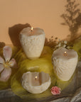 Flower Pillar Candle Duo