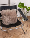 Square Natural Sheepskin Pillow - Greige
