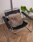 Square Natural Sheepskin Pillow - Greige