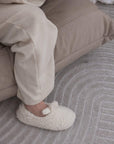 Adult Natural Wool Slippers - White