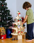 Montessori Wooden Christmas Tree & Felt Ornaments Set-0