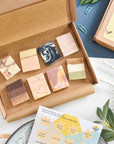 Soap Sampler Gift Set | 8 x 25g Mini Travel Soaps | Natural Handcrafted Letterbox Gift | Vegan, Plastic-Free Skincare