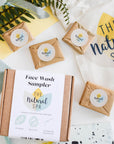 Face Wash Sample Pack | 4 x 15g Natural Facial Cleansing Bars | Vegan, Plastic-Free Skincare | Perfect Travel & Trial Set