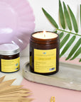 Lemon Sorbet Hand-Poured Coconut Wax Candle | Citrus & Natural Aromatherapy | Vegan, Eco-Friendly Candle | 2 Size Options