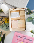 Floral Mini Travel Wash Kit | Natural “On the Go” Shampoo, Conditioner & SoapSet | Vegan, Plastic-Free Hair Care | Perfect Travel Gift
