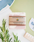 Himalayan Promise Soap Bar | Rosemary Lime & Himalayan Pink Salt Natural Handcrafted Soap | Vegan, Plastic-Free Skincare | 2 Styles Available