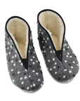 Barefoot Wool Slippers with Dots Design