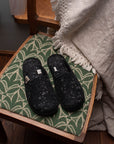 Natural felt slippers Pelsi - Dark grey