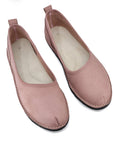 Pink Nubuck Leather Comfort Shoes