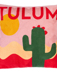 Tulum Cactus Needlepoint Pillow