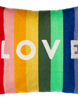 Rainbow LOVE Needlepoint Pillow