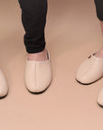 Beige Leather Indoor Slippers