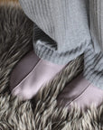 Lilac Leather Indoor Slippers