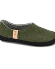 Moss Green Closed Toe Slippers