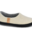 Natural White Wool Slippers