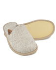 Natural Felt Slippers in New Beige
