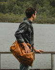 The Dagny Large Leather Weekender Bag