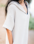Cotton Waffle Surf Poncho