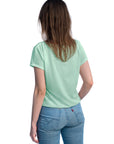 Tan Through Mint Green T Shirt