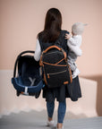 Large Black Coffee Diaper Backpack