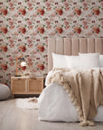 Large Pink Peony Floral Wallpaper