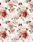 Large Pink Peony Floral Wallpaper