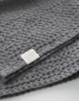 Honeycomb Waffle Towel - Dark Grey and Light Grey