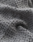 Honeycomb Waffle Towel - Dark Grey and Light Grey