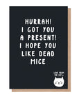 I Hope You Like Dead Mice Card From The Cat