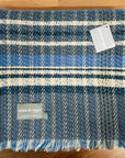 Large Checked Random Recycled Wool Blanket