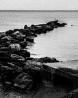 DISCOVER THE SERENITY OF DIAFANI: A CAPTIVATING BLACK AND WHITE LANDSCAPE PRINT by George Tatakis at brixbailey.com