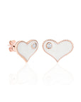 White Heart Earrings for Kids