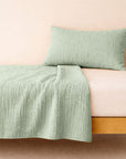 drap plat 80x110 coton bio vert bébé