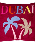 Dubai Palm Needlepoint Pillow