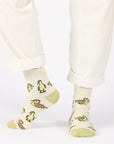 Save the Ducklings Bamboo Socks in White and Green