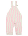 Classic Wide Stripe Denim Dungarees - Pink