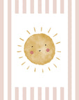 Sunshine Print - Dusky Pink Stripes