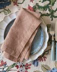 Dusky Pink Linen Napkin - 45 x 45cm, pack of 2