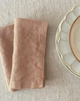 Dusky Pink Linen Napkin - 45 x 45cm, pack of 2
